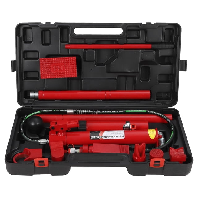 EDTara 12 Ton Porta Power Hydraulic Kit, Robust Construction With Secure Carry Case for Auto Shops and Frame Repair