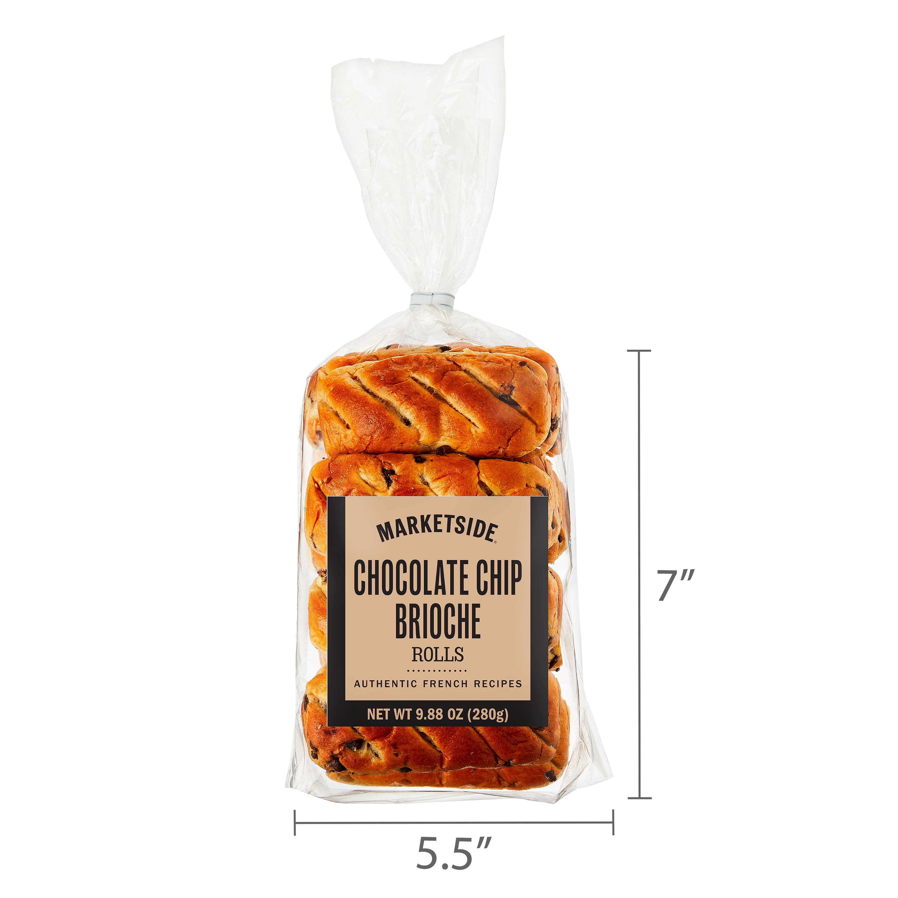 Marketside Chocolate Chip Brioche Rolls, 9.88 oz, 8 Count