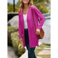 thumbnail image 4 of YOGAFOX Women's Fall Lightweight Open Front Cardigan Long Sleeve Button Down Loose Outwear with Pockets S-XXL, 4 of 5