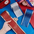 thumbnail image 3 of 3 Rolls 3 Colors Sparkle Polyester Ribbon with Glitter Powder for Christmas Party Decoration Mixed Color 2-1/2 inch(65mm) about 5.47 Yards(5m)/roll 1 roll/color, 3 of 6