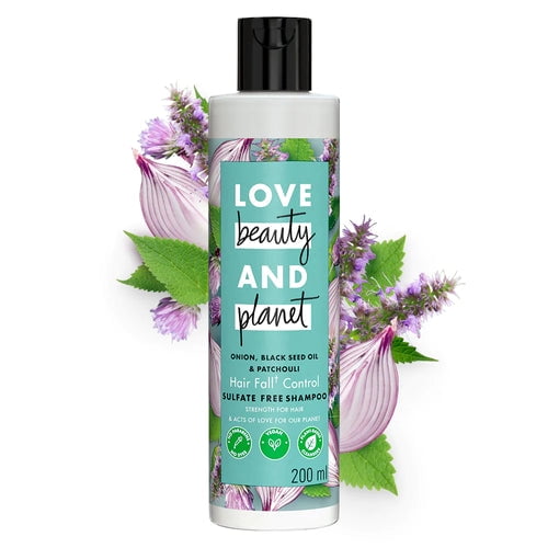 Love Beauty and Planet Onion, Black Seed & Patchouli Hairfall Control Sulfate Free Shampoo - 200ml
