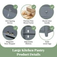 thumbnail image 5 of Harper & Bright Designs Freestanding Kitchen Pantry Organizers with Storage Set, Tall Kitchen Hutch Cabinet with Door and Drawers & Shelves, Gray, 5 of 16