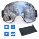 thumbnail image 2 of Gafas de snowboard de esquí, gafas antivaho de dos capas con diseño sin marco brillar Electrónica, 2 of 4
