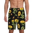 thumbnail image 1 of Fotbe Bees and Sunflowers Pantalones Cortos de Pijama para Hombre, Ropa de Dormir, Pantalones de Pijama Cortos para Hombre-X-Large, 1 of 6