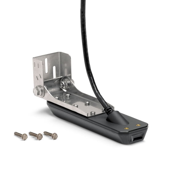 14" Jet Black XM-14-HW-MSI-T MEGA SI /DI Dual Spectrum CHIRP Transom Mount Transducer with Temp for SOLIX