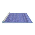 thumbnail image 2 of Ahgly Company Machine Washable Indoor Square Abstract Blue Modern Area Rugs, 6' Square, 2 of 4