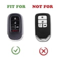 thumbnail image 2 of Key Fob Cover for (5 Buttons) Honda 2026 2025-2022 Civic Accord CR-V HR-V Pilot and 2026 Passport, Silicone, 2-Pack, Black, 2 of 5