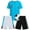 Blue/Black/White Game Time, variant on Pro Athlete Boys Shorts Sets - 3 Piece Athletic Graphic Tee and Dry Fit Shorts for Boys (8-16)