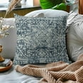 thumbnail image 3 of Boho Ethnic Pillow Covers 18x18 Inch Set of 2 Bohemian Carpet Throw Pillows For Couch Navy Blue Brown Geometric Decorative Pillow Cases Farmhouse Home Decor For Sofa Porch Patio Bed Room Outdoor, 3 of 6
