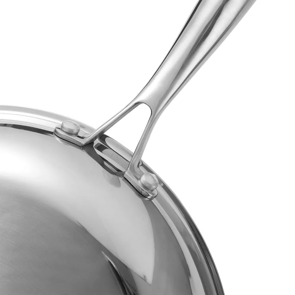 RUIE 2-Piece Frying Pan Set, 3-Ply Thick Stainless Steel Cookware Set, Nonstick, Cool-Touch Handles, Induction Compatible