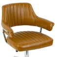 thumbnail image 5 of Avery Cappuccino Faux Leather Adjustable Height Swivel Office Chair with Arms, 5 of 5