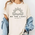 thumbnail image 3 of Chris.tian Be The Light Shirts for Women Bible Verse Shirts Jesus Religious Faith Tshirts Inspirational Tees Tops, Women's Graphic Tee 100% Cotton by TBun, Full Sizes S-5XL, 3 of 5