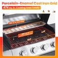thumbnail image 3 of Segmart 4 Burner BBQ Propane Gas Grill with Side Burner, Stainless Steel 50,000 BTU Patio Barbecue Grill with Shelf, Gas Tank Hook, Towel Rack & Bottle Opener, Fits for Camping, Outdoor Cooking, 3 of 9