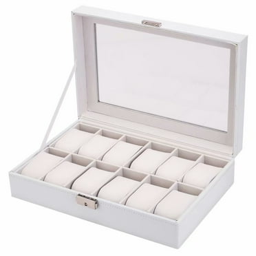 Luxury Watch Box 10 Velvet Pillow Slots, Premium Display Case Luxury Watch Box 10 Velvet Pillow Slots, Premium Display Case