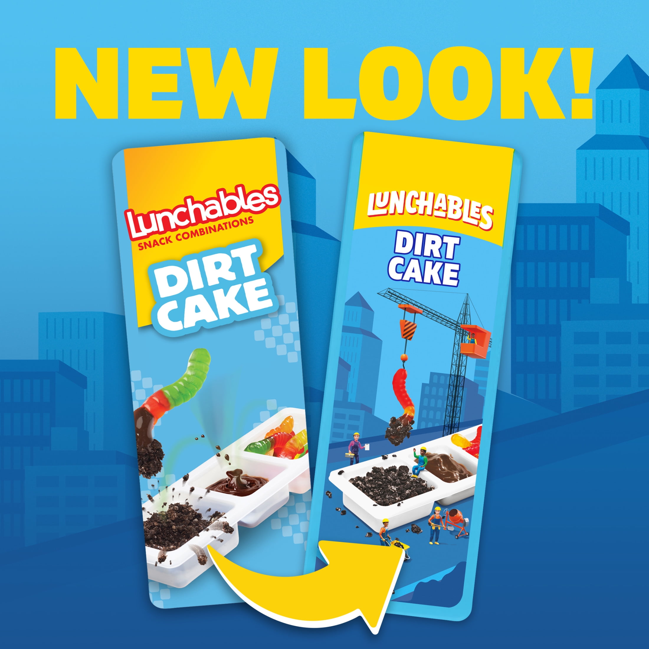 Lunchables Dirt Cake with Gummy Worms Kids Lunch Snack Dessert, 1.95 oz Box Tray, Shelf-Stable