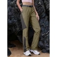 thumbnail image 4 of Women's Quick Dry Hiking Pants, Water Repellent UPF 50+ Lightweight Zip Pockets with Belt for Travel Casual Khaki M, 4 of 9