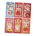 thumbnail image 4 of 6 sobres rojos de Año Nuevo Chino 2025 con estampados en relieve Hong Bao para fiestas Estilo A, 4 of 9