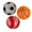 Full Set - All 3 Balls, variant on Dog Dental Lighted TPR Rubber Translucent Sports Themed 3 inch Canine Ball Fun (Red Baseball)