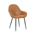 thumbnail image 2 of Pemberly Row Modern 18" Faux Leather Arm Chairs in Tan (Set of 2), 2 of 2
