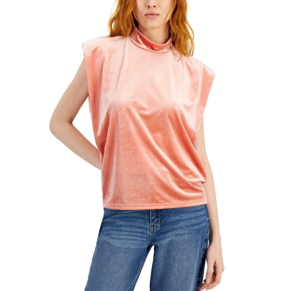 MSRP $50 Inc International Concepts Sleeveless Velvet Top Orange Size 2XL