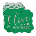 thumbnail image 3 of Inkdotpot Love Is Sweet Wedding Bottle Tag Real Rose Gold Foil Favor Bracket Shape Hang Tags Pack Of 50, 3 of 7