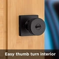 thumbnail image 5 of Pismo Square Keyed Entry Knob featuring SmartKey Security in Matte Black, 5 of 8