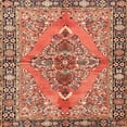 thumbnail image 1 of Ahgly Company Indoor Square Traditional Sand Brown Medallion Area Rugs, 3' Square, 1 of 6