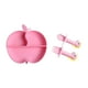 thumbnail image 3 of Plato De Silicona Con Ventosa Para Vajilla, Plato Compacto Para Comida Para La Mesa, Para Niños Pequeños, Color Rosa Y Manzana A Manzana rosa A, 3 of 8