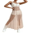 thumbnail image 3 of Robe d'Été Transparente en Maille pour Femmes, Robe de Plage Sans Manches, Couverture de Bikini, Tenue de Plage, 3 of 5