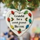 thumbnail image 4 of Decoraciones navideñas, adornos navideños, corazón de cristal marino con forma de corazón, decoración de la amistad, recuerdo de la amistad, adorno de corazón de la amistad para el árbol de Navidad, a, 4 of 5