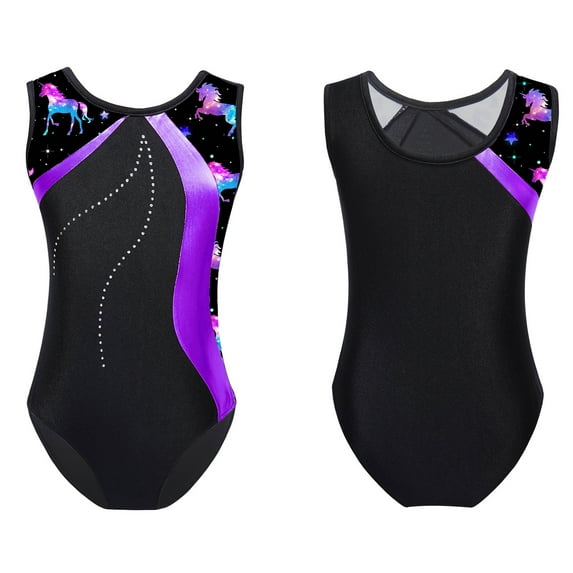 renvena Girls Kids Gymnastics Leotard Athletic Leotard One Piece Ballet Dance Costume 4-14
