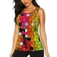 thumbnail image 1 of Fotbe Colorful Tie Dye Stained Glass 1 Blusas Sin Mangas para Mujer – Estilo Casual, Corte Suelto, Slim-Fit, Cuello Redondo Deportivo, Tops de Verano para Gimnasio y Yoga-Large, 1 of 7
