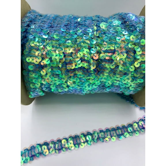 Trimplace Nu Cry Blue 3/4" (2 Row) Zig Zag Stretch Sequin