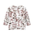 thumbnail image 4 of Grblisyd Shirt for Teen Girls 3/4 Length Sleeve Round Neck Shirts Graphic Blouses Fall Winter Pullover Cute Tops, 4 of 4