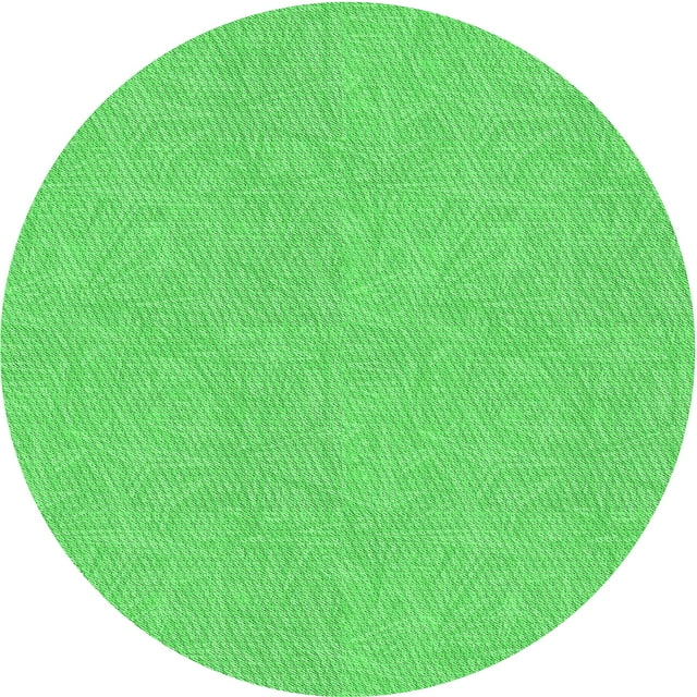 Ahgly Company Tapis d'Intérieur Lavables en Machine, Ronds, Transitionnels, Vert Néon, Ronds de 6'
