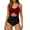 Wine, variant on Womens Cutout One Piece Swimsuit High Waisted Bathing Suit Wrap Tie Back Monokini Tummy Control Performance Swimming Suit