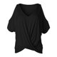 thumbnail image 4 of Blusa informal de manga corta con cuello en V y hombros descubiertos para mujer Pompotops  hkajfhjk468387, 4 of 4