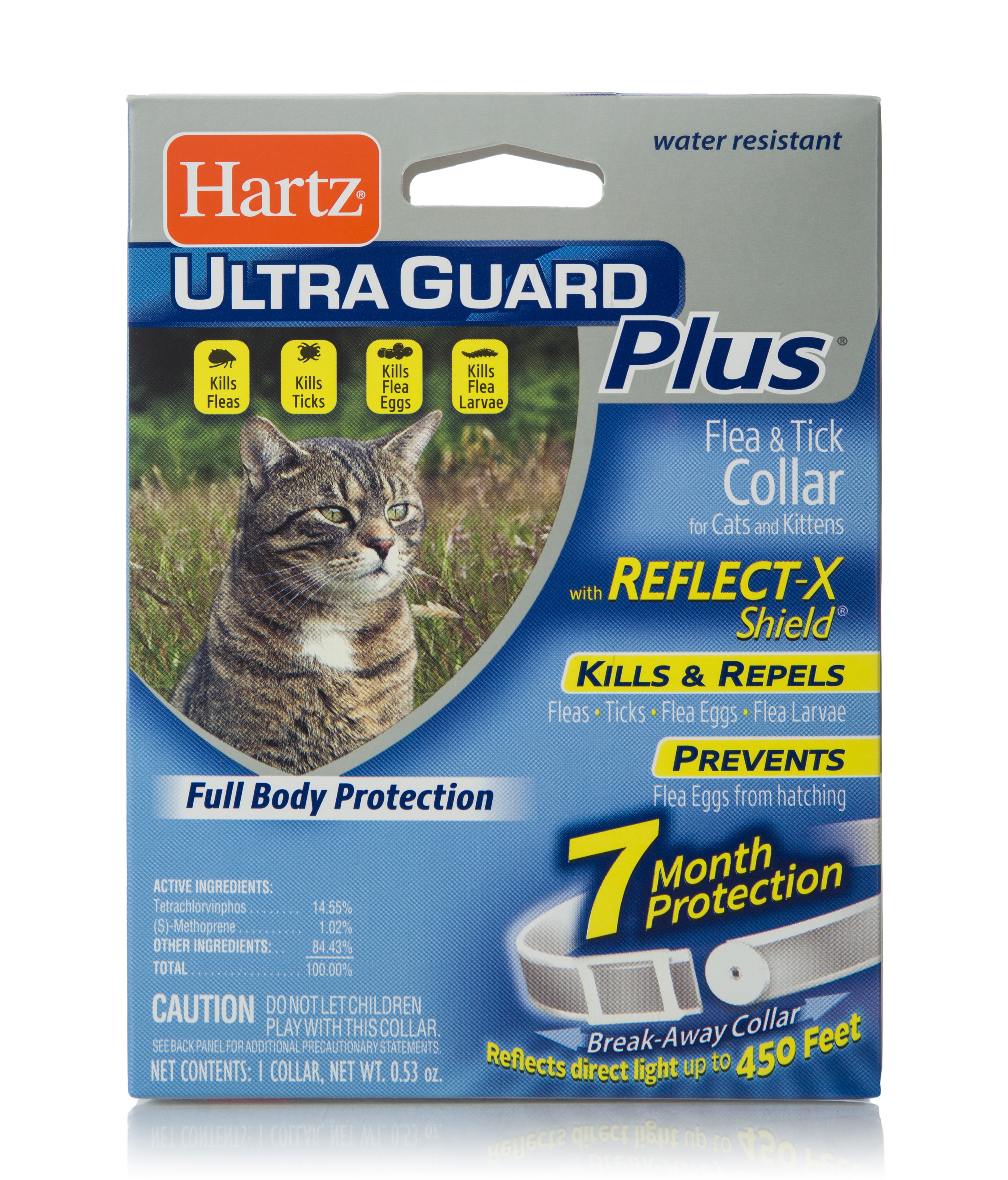 Hartz UltraGuard Plus Flea & Tick Collar with Reflect X Shield for Cats