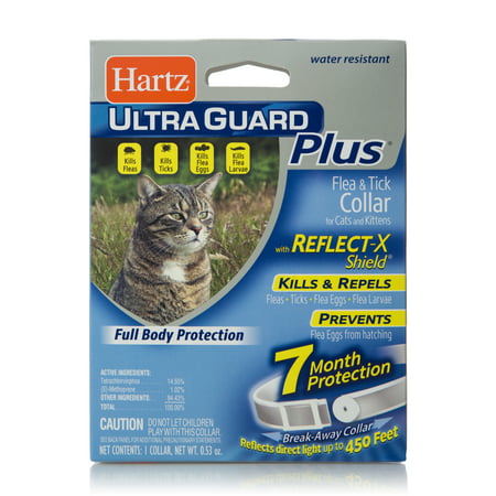 Hartz UltraGuard Plus Flea & Tick Collar with Reflect X Shield for Cats and