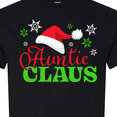 thumbnail image 4 of Inktastic Auntie Claus with Christmas Santa Hat and Snowflakes T-Shirt, 4 of 5