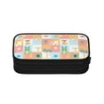 thumbnail image 2 of TEQUAN Large Capacity Pencil Case, Funny Cute Kitten Cats Pattern Pencil Pouch 2 Compartments Pencil Bag (Black), 2 of 7