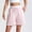 Pink, variant on Dolkfu High Waist Womens Summer Shorts Athletic Cotton Burmuda Shorts Drawstring Green Yoga Womens Shorts L