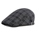 thumbnail image 5 of SikaFu Cotton Solid Color Plaid Newsboy Caps Flat Peaked Cap Men and Women Painter Beret Hats 16, 5 of 6