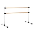 thumbnail image 1 of KFFKFF Ballet Barre, 6 Ft Double Beechwood Barre Bar for Home, Freestanding Portable Ballet Stretching Dance Bars, 1 of 9