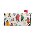 thumbnail image 2 of Stylized People Mailbox Cover Magnetic Standard Size Post Box Cover Wraps Home Garden Decor 18" X 21", 2 of 7