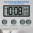 thumbnail image 2 of Reloj de pared WalLarge Large Digital de 14,5 pulgadas, funciona con pilas, 2 of 6