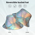 thumbnail image 5 of Daiia Pastel Abstract Fluid Art Pattern Bucket Hat - Trendy Cotton Sun Hat for Beach, Golf, Fishing - Fun Outdoor Vacation Boonie for Men and Women, 5 of 9