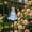 Blue, variant on Solar Powered Ribbed Tulip Hanging Light, Solar Tulip Outdoor String Light, Decorative LED Lamp, for Patio, Yard, Balcony, Porch and Pathway Decor