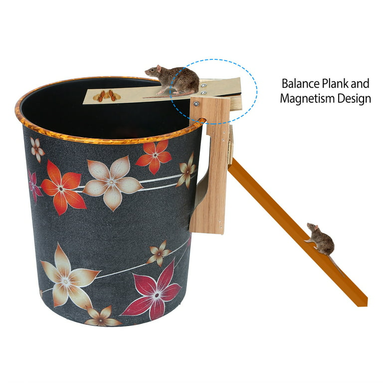 Plank Mouse Trap, Easy To Clean Humane Reusable Humane Bucket Traps  Effective Elastic For Catching Mice 