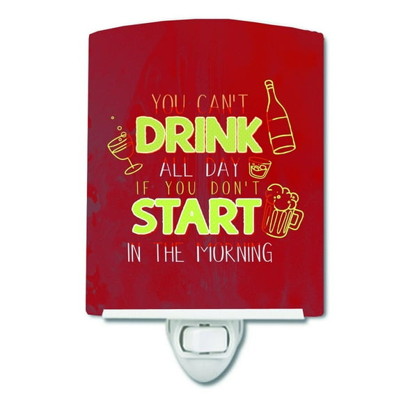 Start Drinking in the Morning Ceramic Night Light